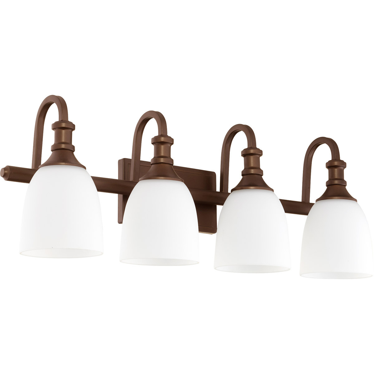 Bathroom Vanity 4 Light With Oiled Bronze Finish Medium Bulbs 28 inch