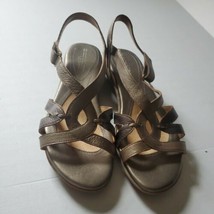 Naturalizer Sandals Womens Cooper Bronze Pewter Leather Strappy Shoes 8M - $14.03