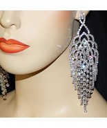 SHEVALUES Luxury Clear Rhinestone Diamante Drop Earrings Crystal Hollow ... - $9.81
