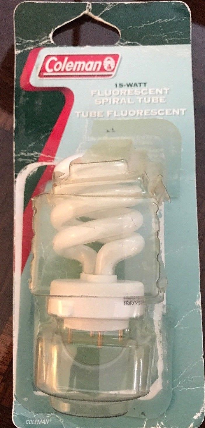 Coleman 53171001 Flourescent Spiral Tube 15 Watt Light Bulb New