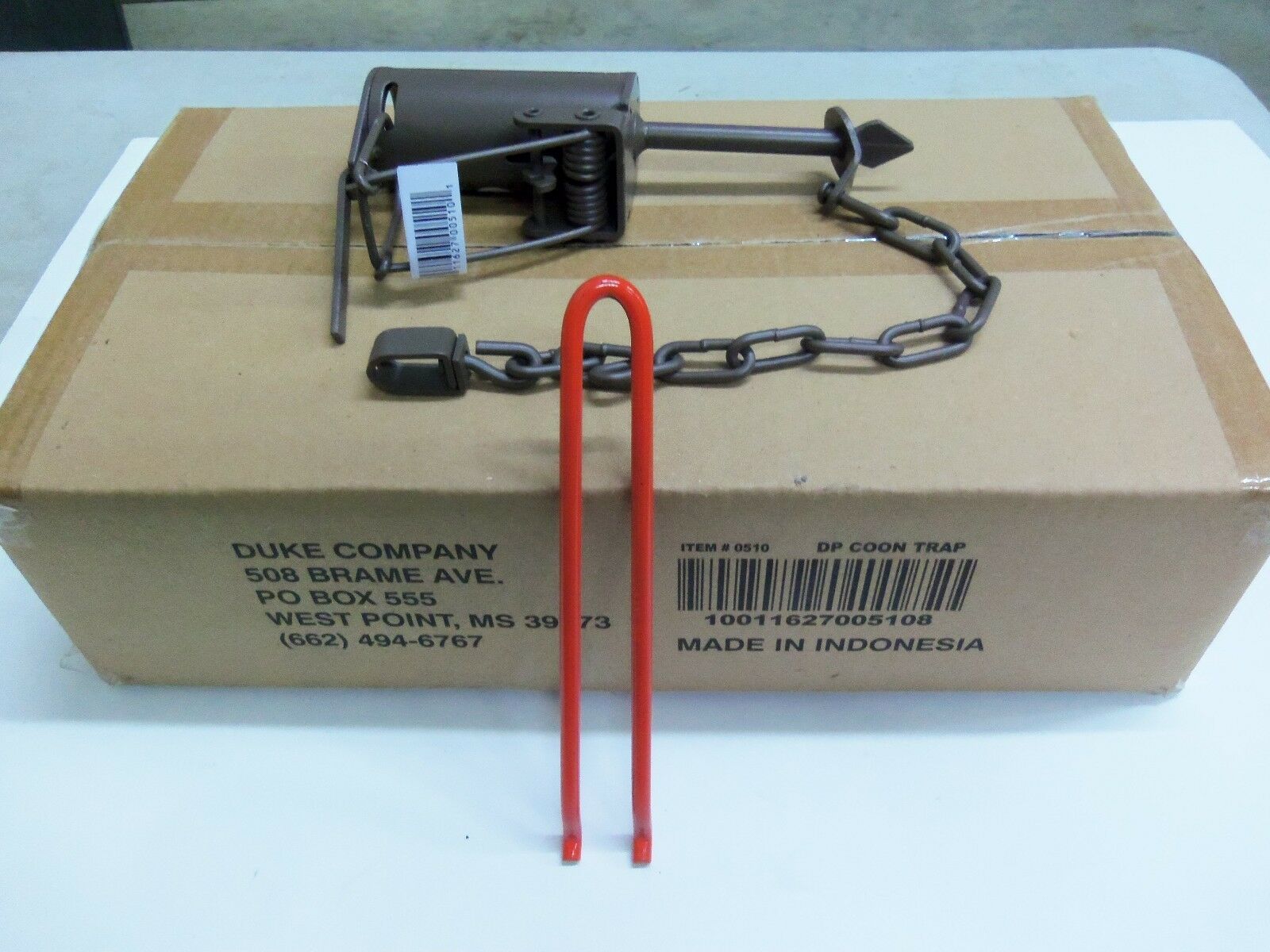 12 Duke Dog Proof W/SETTER Coon Traps Trapping Supply DP Foothold 0510