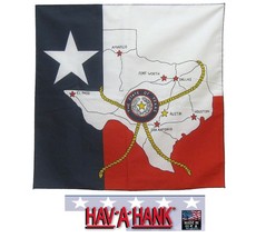 TEXAS USA STATE MAP BANDANA FLAG Lone Star Scarf Scarves Head Neck Wrap Hanky - $8.99