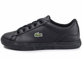 Mens Lacoste Lerond Athletic Shoe Style BLACK MONO Leather Upper NEW - $119.99