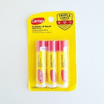 3 sticks Carmex Classic Medicated Lip Balm 3 Tubes Triple Force Sunscreen SPF 15 - $8.79