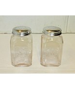 New Pale Pink Depression Style Glass Salt and Pepper Shakers Embossed Retro - $16.00