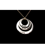 Anniversary love sterling Necklace - Vintage Faith hope eternity Pendant... - $85.00