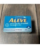 Aleve Tablets with Naproxen Sodium, 220mg (NSAID) Pain/Fever 24 tabs NIB... - $8.99