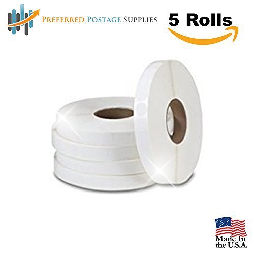 White 1.5" Wafer Tab Seals (No Perf) USPS Approved! (5 Rolls) - $130.62