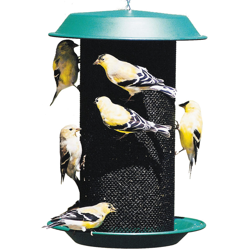 Audubon Woodlink Green Magnum Thistle Bird Feeder 4 Quart Cap Seed
