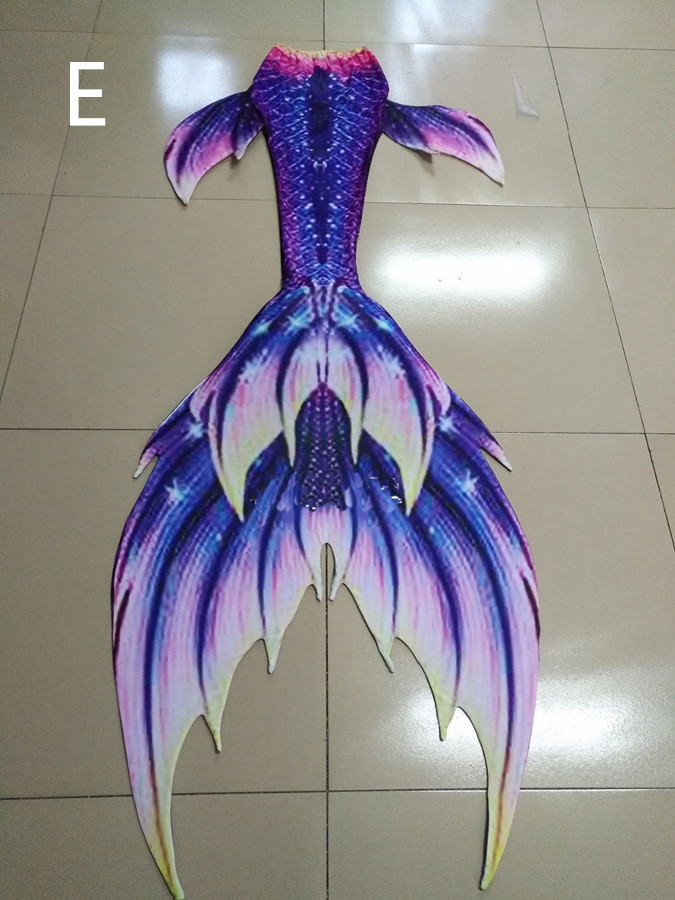 Purple Fairy Swimmable Mermaid Tail with Monofin for Adult Kids, Mermaid Cosplay