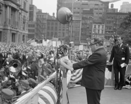New York City Mayor Fiorello La Guardia at D-Day rally WWII 1944 Photo Print - $8.81+