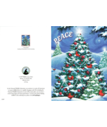 Janet Stever Peace Christmas Tree Happy Holiday Greeting Card With Envelope - $11.64