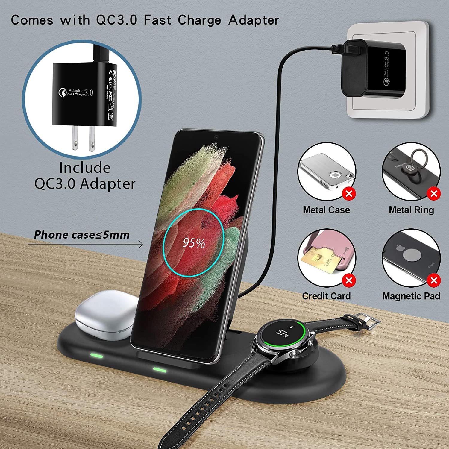 Wireless Charging Station For Samsung Galaxy and 50 similar items