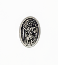 St Christopher Pewter Lapel Pin Badge Handmade In UK - $7.00
