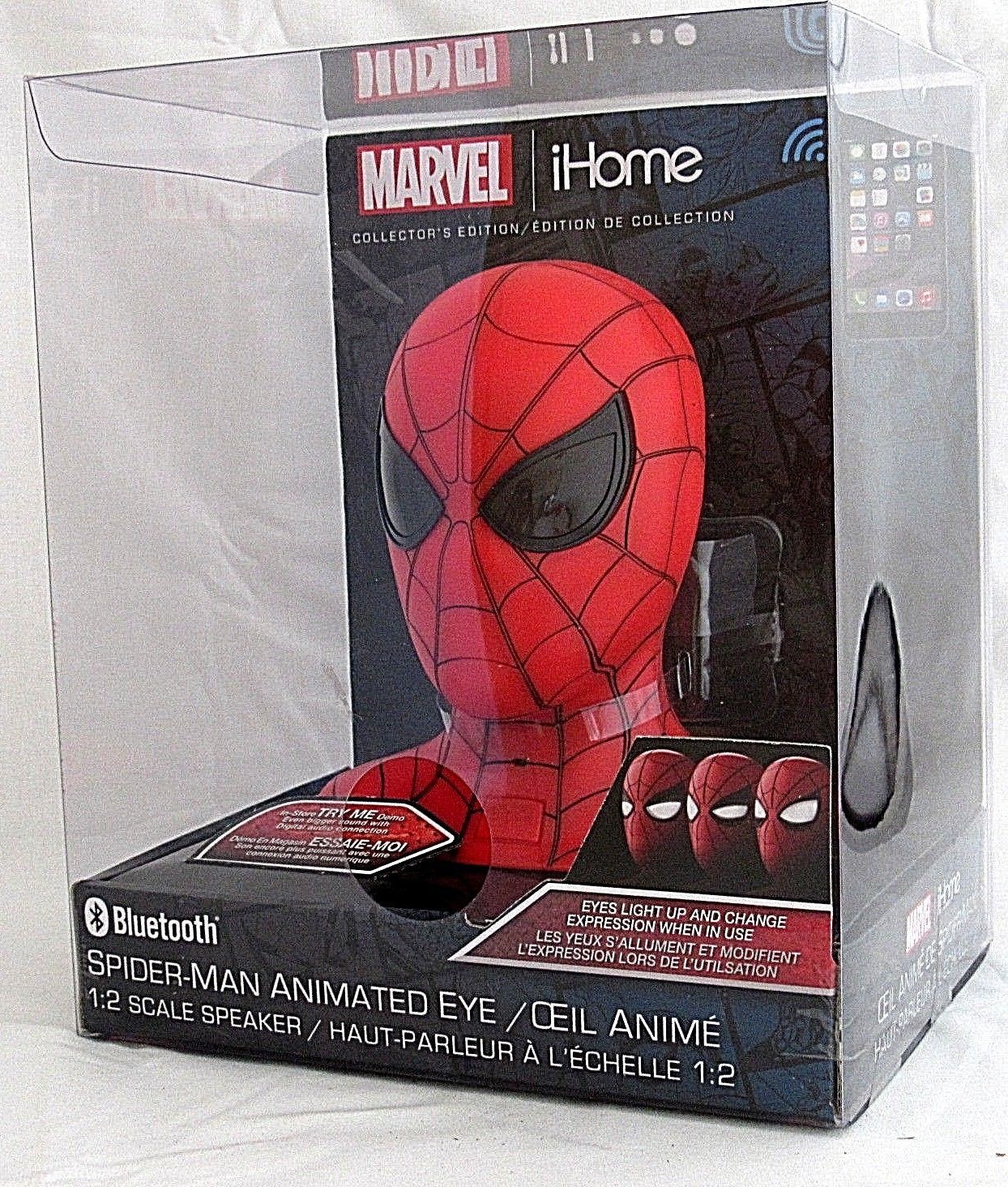 Marvel SpiderMan LightUp Eyes Bluetooth Speaker iHome Wireless