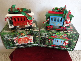 Two Lighted Cable Car Ornaments by Noma Christmas Ornaments (#2689) - $19.99