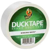 Duck Brand 392873 White Color Duct Tape, 1.88-Inch by 20 Yards, Single Roll - $16.99