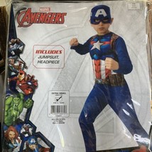 DISNEY STORE CAPTAIN AMERICA Marvel Avengers Costume Mask Belt Gloves Sz 5-6 NWT 