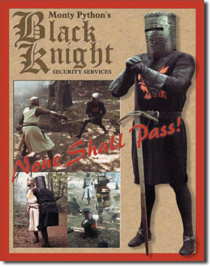 Primary image for Monty Python's the Black Knight Holy Grail Classic Movie Metal Sign