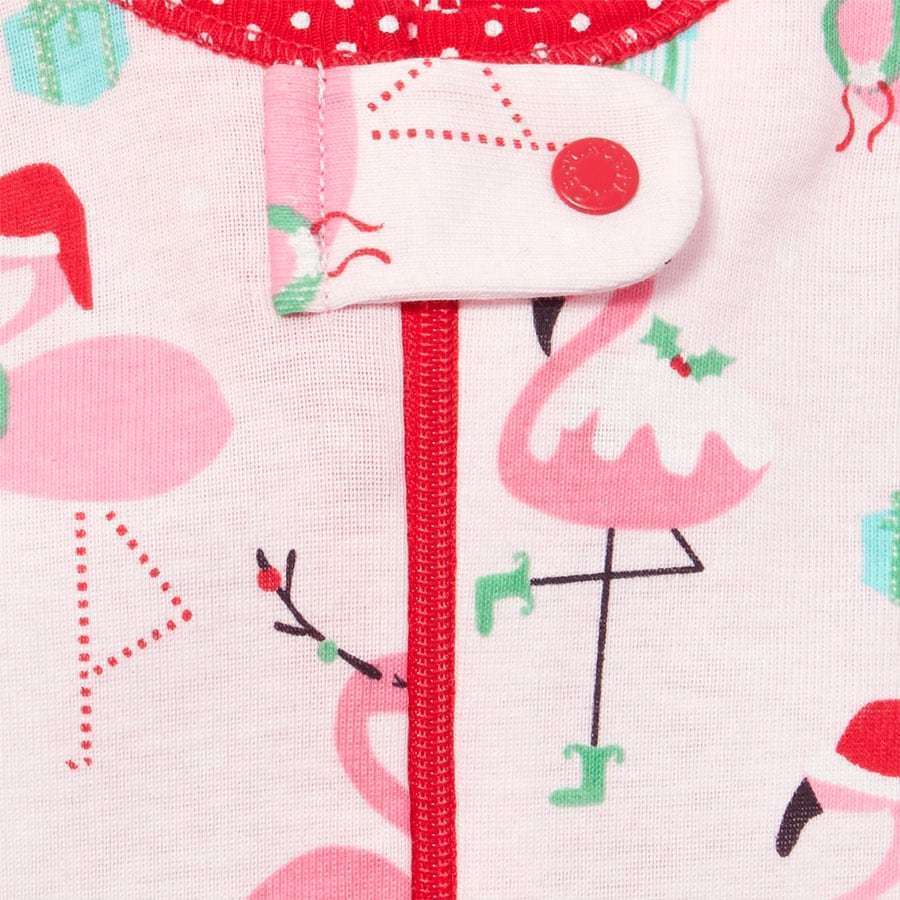 NWT The Childrens Place Flamingo Reindeer Girl Christmas Footed Sleeper Pajamas