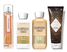 4 Pc Bath & Body Works Champagne Toast Set- Lotion, Mist, Shower Gel and Cream - $38.75