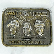 Bronze Tone Vintage 1979 Hollywood Park Horse Jockey Walk of Fame Belt B... - $15.47