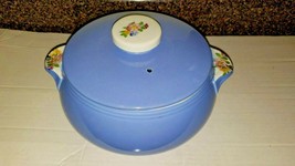 Beautiful Blue Hall&#39;s ROSE PARADE* 7&quot; ROUND CASSEROLE w/LID* #1259* - $23.74