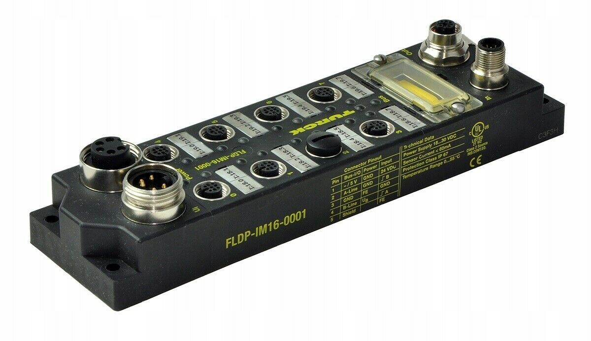 TURCK FIELDBUS I / O MODULE Profibus FLDPIM160001 / 0677 PLC Processors