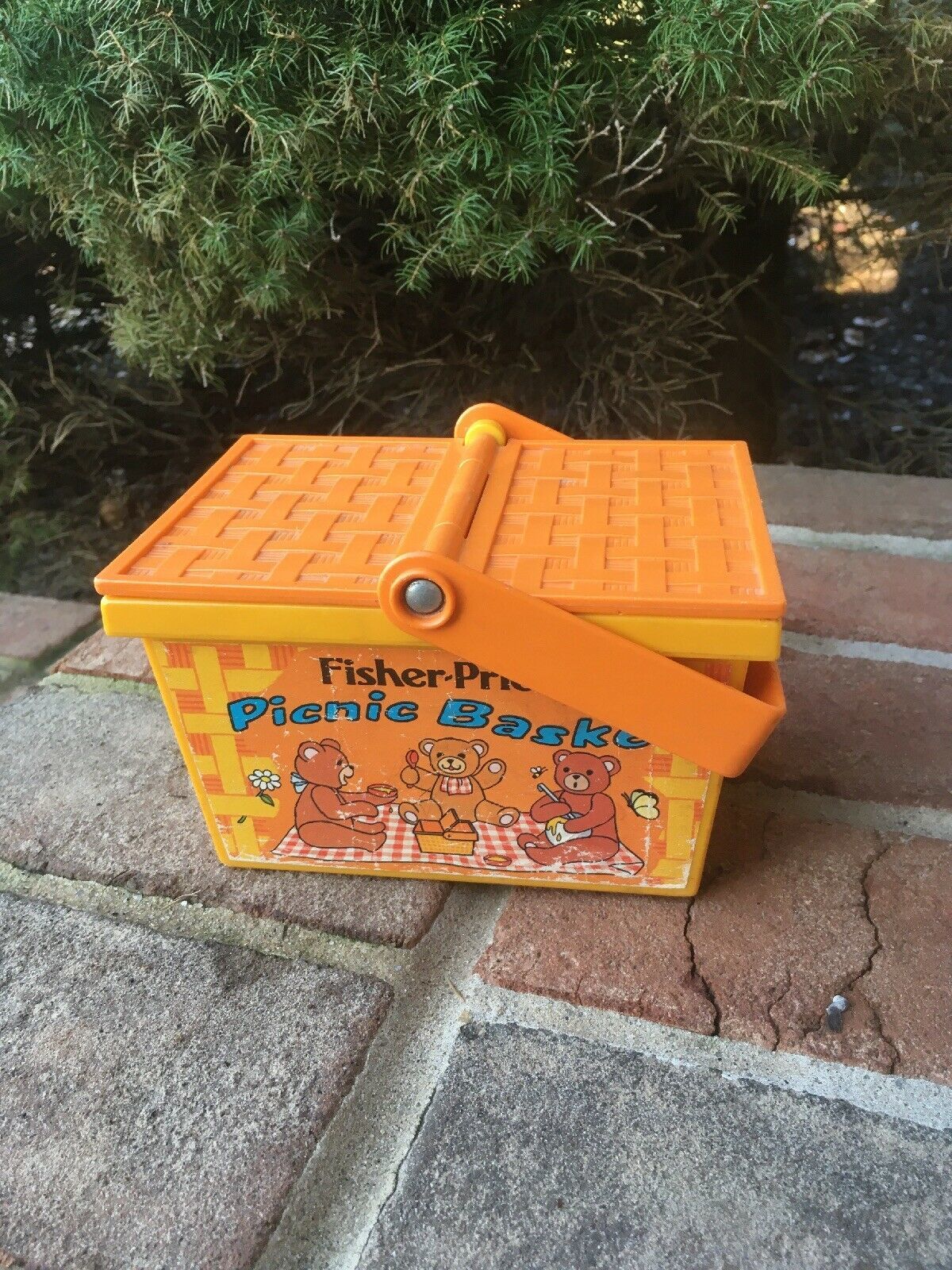 FisherPrice Picnic Basket 677 Teddy Bear Vintage 1974 Other