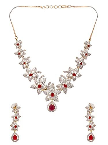 Crunchy Fashion Elegant Royal Antique Style Necklace Set with Earring