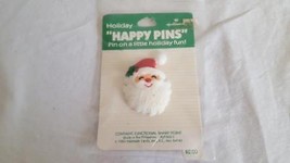 Vintage Hallmark Holiday Happy Pins 1984 Santa Claus 1.75" Rare New Sealed - $13.36