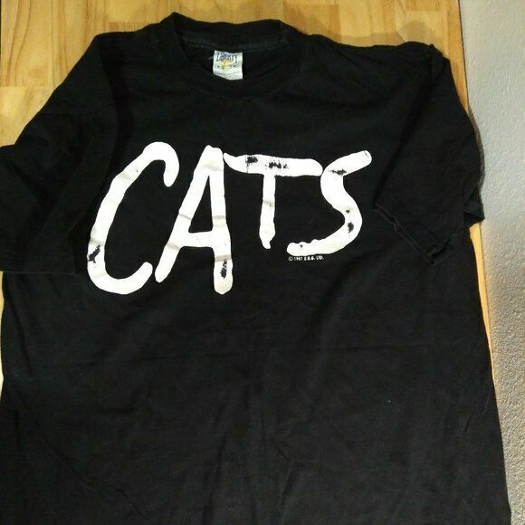 Vintage 90s Cats Musical Movie Logo T 