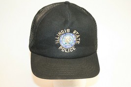 Vintage Illinois State Police Embroidered Trucker Hat Snap-Back Cap Made in USA - $16.82
