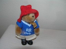 Vintage Eden Toys 1987 Small Plush Paddington Bear with P.B. Club Blue S... - $9.49