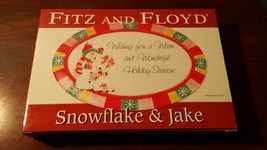 Fitz & Floyd  Snowflake & Jake  Sentiment Tray   *NIB* - $12.19
