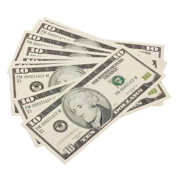 prop movie money 2000 series 10 full print prop money stack