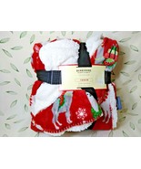 Berkshire Blanket &amp; Home Collection Plushy Sherpa Throw Christmas Llama - $29.00