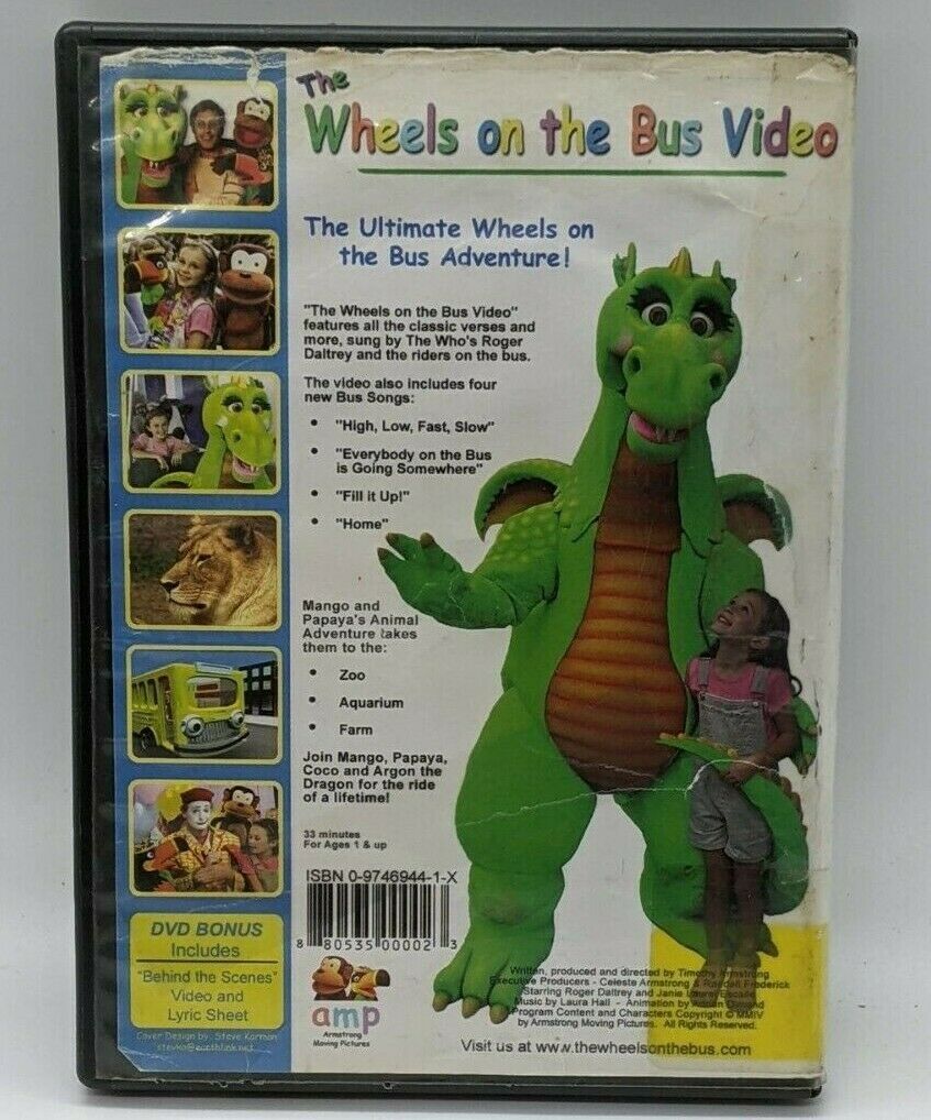 The Wheels On The Bus Mango's Animal Adventure The Wheels On The Bus - Mango and Papayas Animal Adventure (DVD, 2004