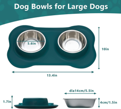 Dog Bowls Small Size AIANDE Water Bowl cat Feeding &amp; Watering green  - $33.49