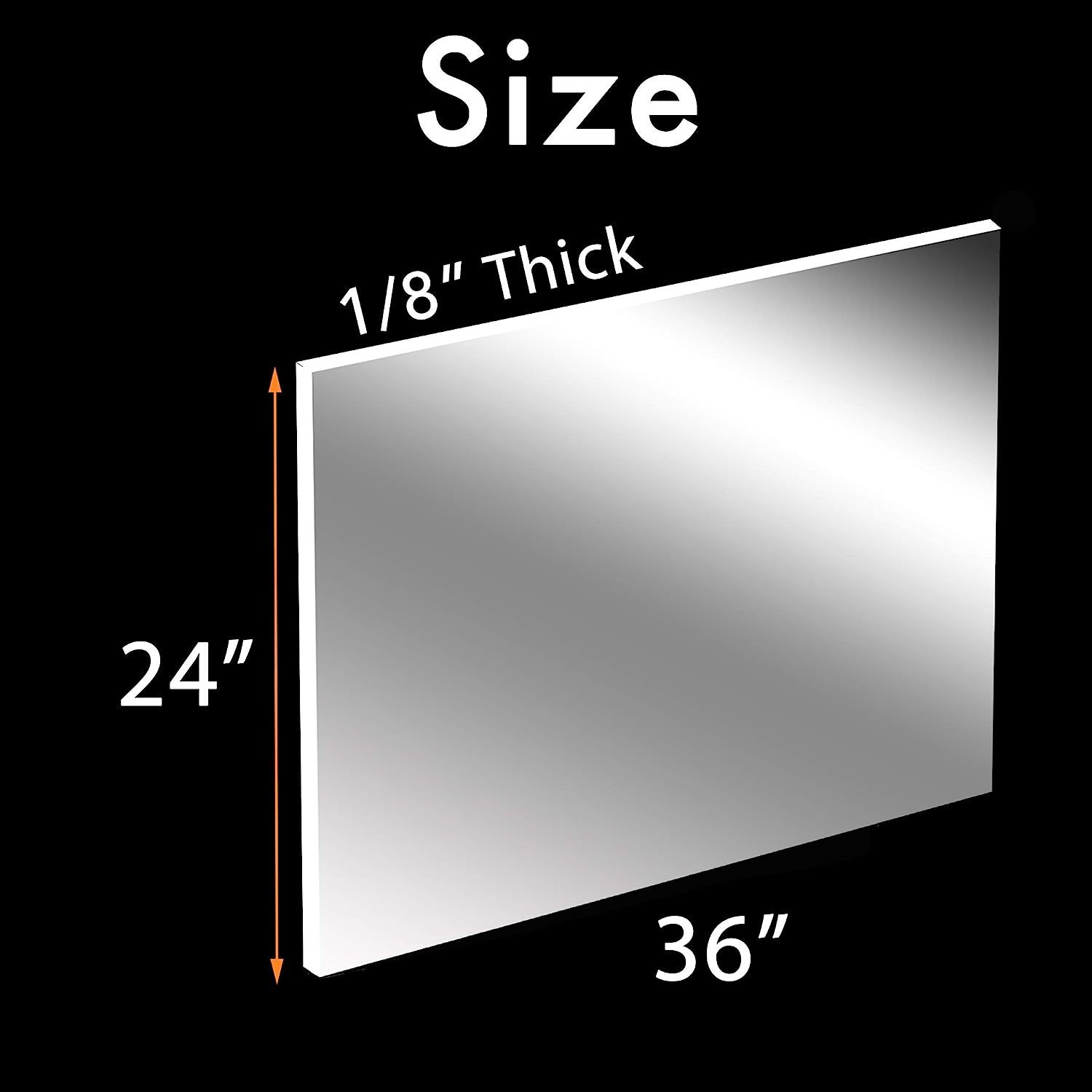(2 Pack) 1/8" Thick Clear Acrylic Sheets 24" X 36" PreCut Plexiglass