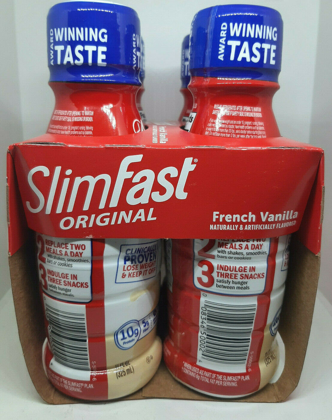 SlimFast 4 Bottles French Vanilla Meal Replacement Shakes Weight Loss