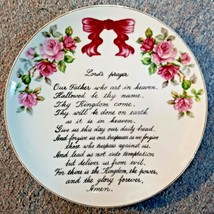 Vintage Decorative Quote Plate Lord&#39;s Prayer Hanging Religious Decor Chr... - $14.35