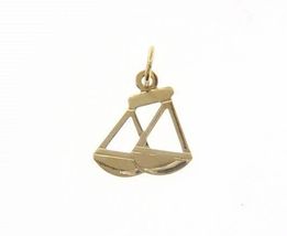 SOLID 18K YELLOW GOLD ZODIAC SIGN PENDANT, ZODIACAL CHARM, SATIN, MADE IN ITALY image 15