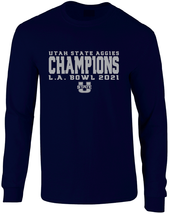 Utah State Aggies 2021 L.A. Bowl Champions Long Sleeve T-Shirt - $24.99+