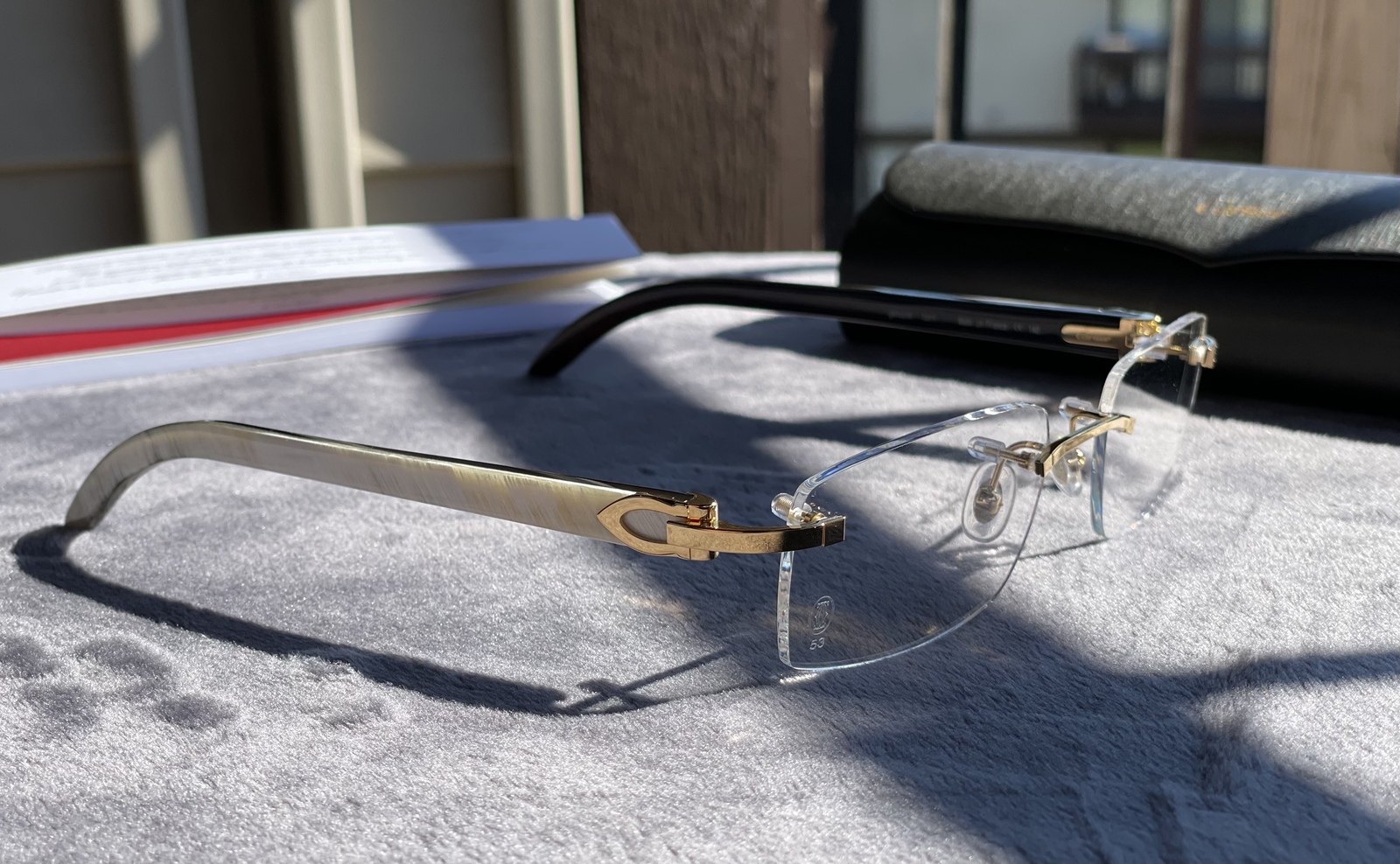 authentic cartier buffalo horn glasses
