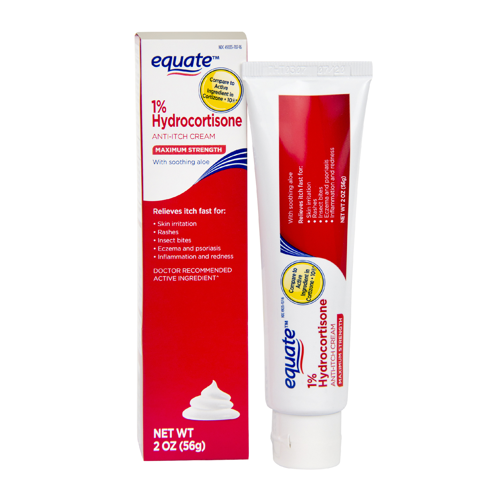 Equate 1 Hydrocortisone Maximum Strength AntiItch Cream with Soothing