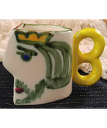 Vintage Hand Decorated Ceramic Crown King Profile Mug Cup - $6.99