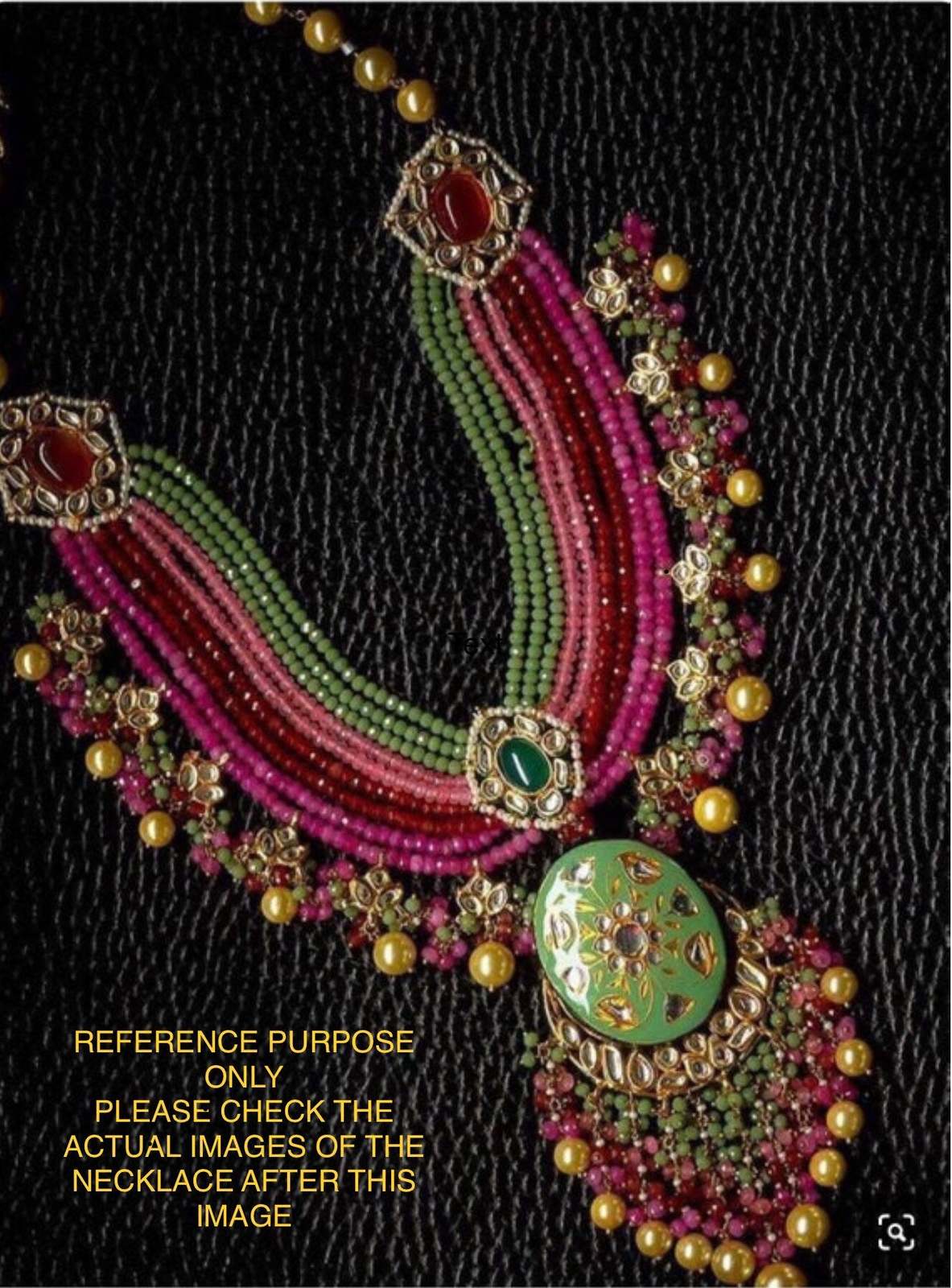 Primary image for VeroniQ Trends-Indian Royal Multistrand Raani Haar Necklace,Meenakari,Pearl Drop