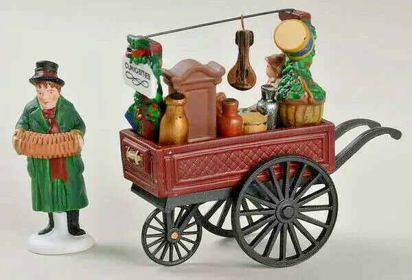 Primary image for Dept 56 Heritage Village Collection Chelsea Market Curiosities Monger & Cart NEW