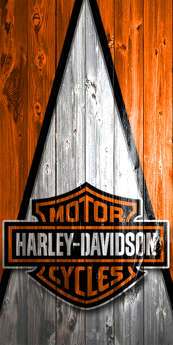 CUSTOM VINYL Cornhole Board DECAL/ Harley Davidson triangle_badge